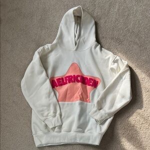 Aelfric Eden Kids Hoodie with Pink and White Star Design